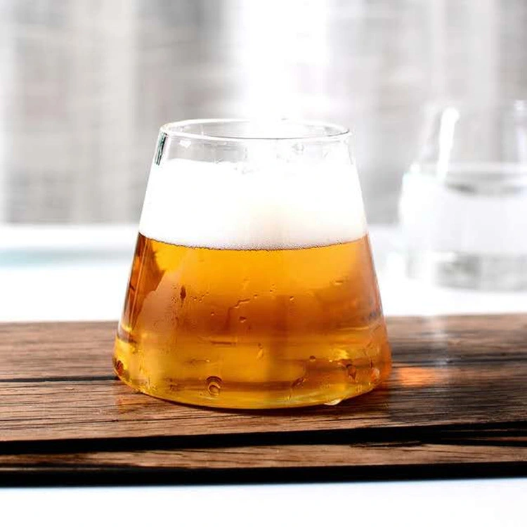 Wholesale Custom Logo Borosilicate Beer Glass Mount FUJI Wine Beer Glass Cup for Home Decor Bar Supplier