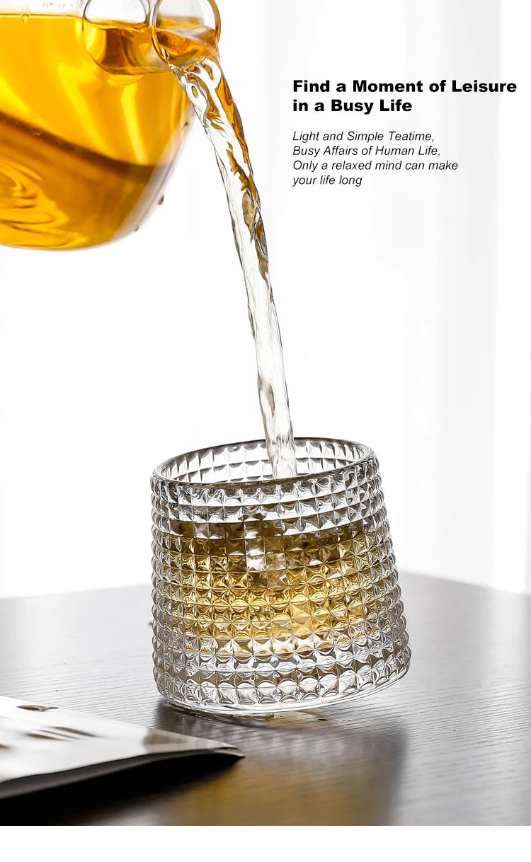 2022 Creative Bar Spinning Whiskey White Glass Home Cup Tumbler Cup