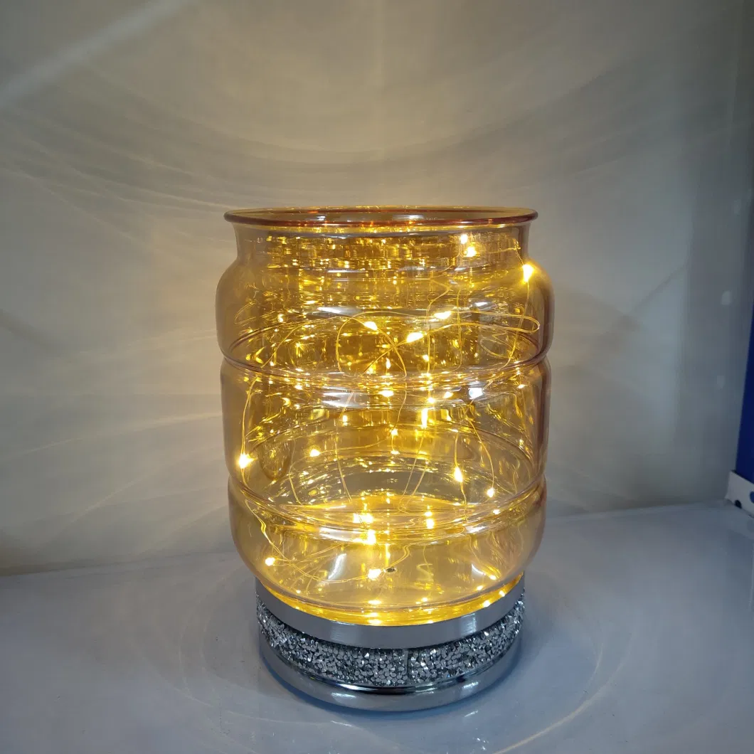 New Arrival Glitter Glass LED Lights Candle Holders for Families, Weddings, Christmas Decoration and Bars
