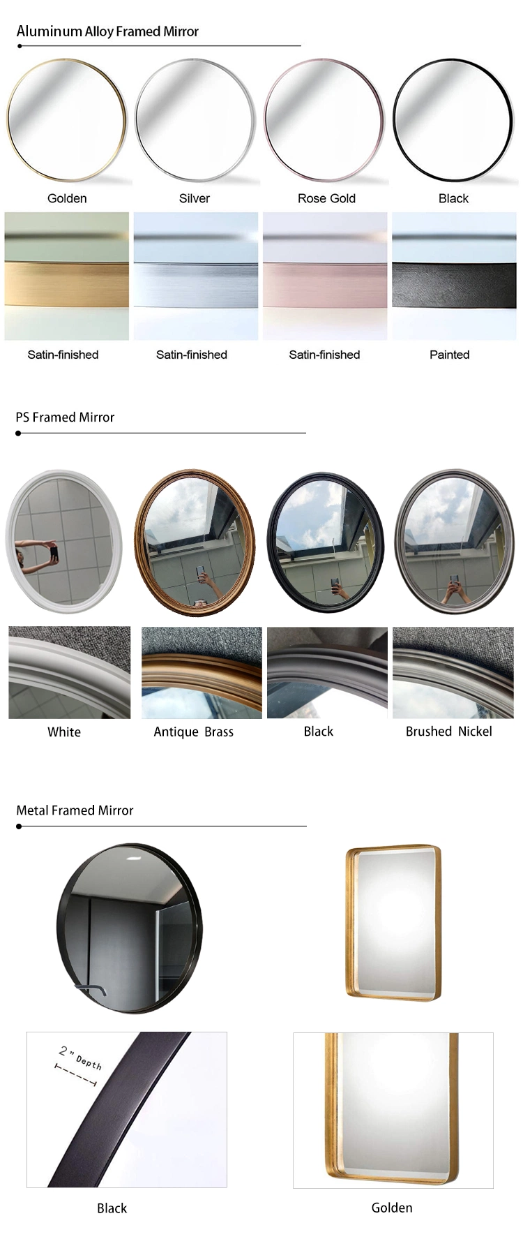 Designer Mirrors Decorative Framed Mirrors Wall Magnified Jh Glass New Products Wood Framed Mirrors