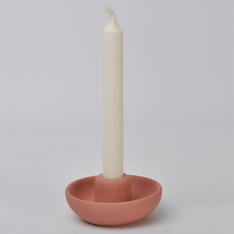 Modern Decor Matte Color Bowl Shape Ceramic Candle Holder for Home Decoration