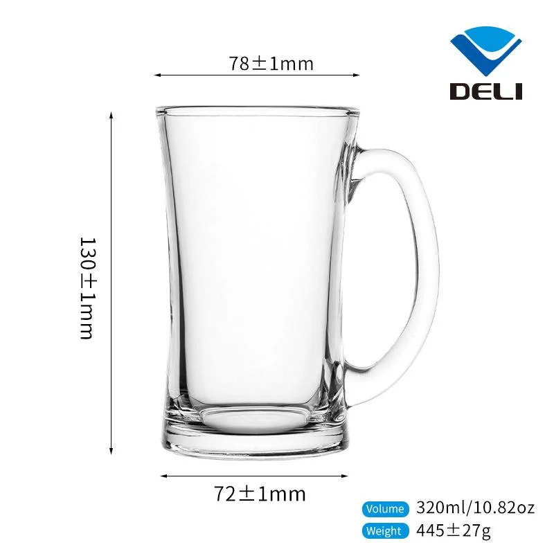 320ml 10.8oz Wholesale Glass Beer Put Cup Bar Draft Beer Cup Restaurant Glass Household Water Cup Juice Cup