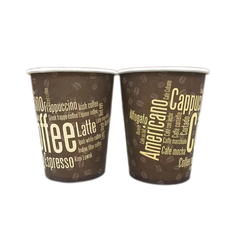 Coffee Bar Used 8b One Time Used PE Coated Paper Coffee Cup