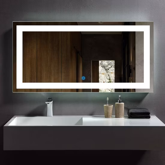 Visual Mirror Bathroom Vanity Decorative Wall Mounted Illuminated Mirror with LED ...